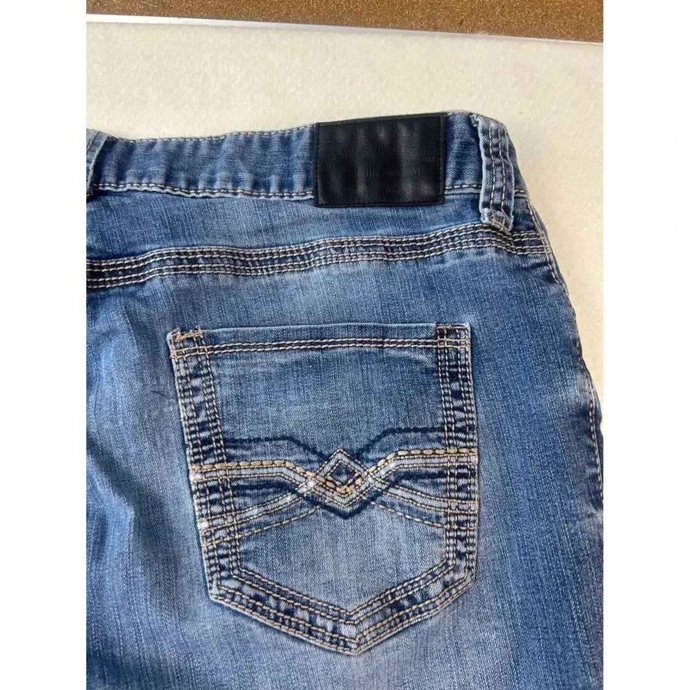 Seven7‎ Mens Straight Leg Jeans W34 L34 Medium Wash Blue Stretch Denim Pants